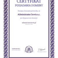 Certyfikat domen-1
